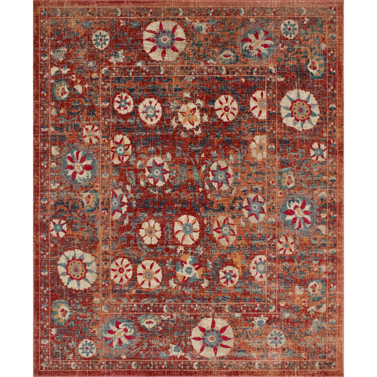 Charlton Home® Cuthbertson Floral Rug Wayfair